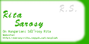 rita sarosy business card